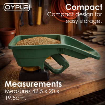 Oypla Handheld Garden Lawn Grass Feed Seed Fertiliser Spreader Shaker