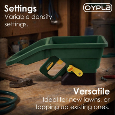 Oypla Handheld Garden Lawn Grass Feed Seed Fertiliser Spreader Shaker