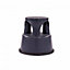 Oypla Heavy Duty Grey Plastic Rolling Kick Step Stool Non Slip - 150kg Capacity