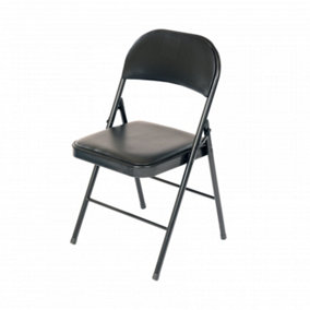 Oypla Heavy Duty Padded Folding Metal Desk Office Chair Seat