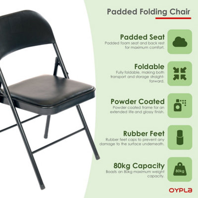 Folding metal chair online with cushion