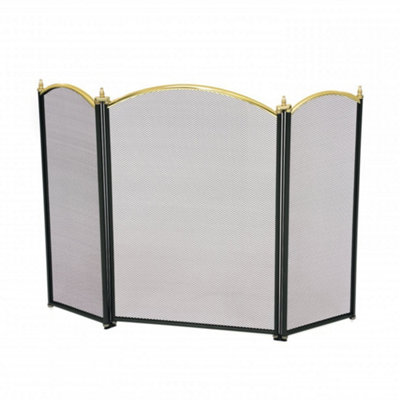 Oypla Heavy Duty Steel 3 Panel Fire Screen Spark Guard Price Comparisons | Compare The Build