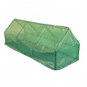 Oypla Large Steeple Growhouse Garden Plant Greenhouse with Plastic Mesh Cover - 270x90x90cm