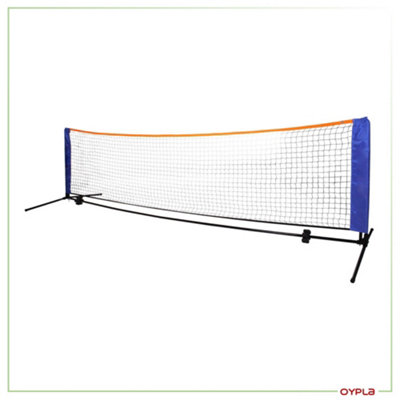 Oypla Medium 4m Adjustable Foldable Badminton Tennis Volleyball Net