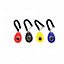 Oypla Multicoloured Pack of 4 Pet Dog Puppy Cat Training Clicker with Wrist Strap