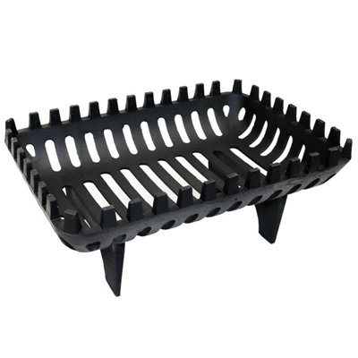 Oypla Open Fire Basket 15" Cast Iron Heavy Duty Grate Log Coal Wood Price Comparisons | Compare The Build