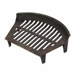 Oypla Open Fire Grate 16" Cast Iron Heavy Duty Log Coal Wood