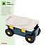 Oypla Outdoor Garden Rolling Tool Cart Storage Box with Rotating Seat