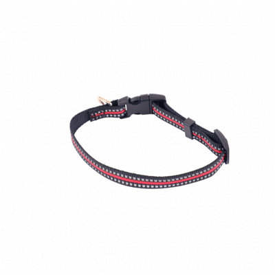 Oypla Red Adjustable Comfortable Reflective Red Dog Collar for Neck Size 24-36cm