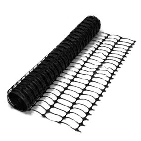 Oypla Safe Net Heavy Duty Black Safety Barrier Mesh Fencing 1mtr x 50mtr