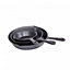 Oypla Set of 3 Cast Iron Non Stick Skillet Frying Cooking Pans