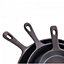 Oypla Set of 3 Cast Iron Non Stick Skillet Frying Cooking Pans