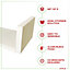 Oypla Set of 3 White U-Shaped Floating Wooden MDF Wall Shelves DIY Home Storage