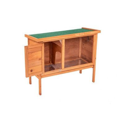 Oypla Single Rabbit Hutch 820x390x700mm DIY at B Q