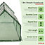 Oypla Small Steeple Growhouse Garden Plant Greenhouse with Plastic Mesh Cover - 180x90x90cm
