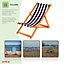 Oypla Traditional Folding Hardwood Garden Beach Deck Chairs Deckchairs