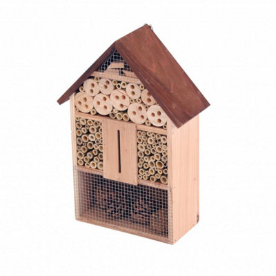 Oypla Wooden Stick Bee Wildlife Insect Hotel House Garden Nest Shelter Box Habitat