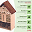 Oypla Wooden Stick Bee Wildlife Insect Hotel House Garden Nest Shelter Box Habitat