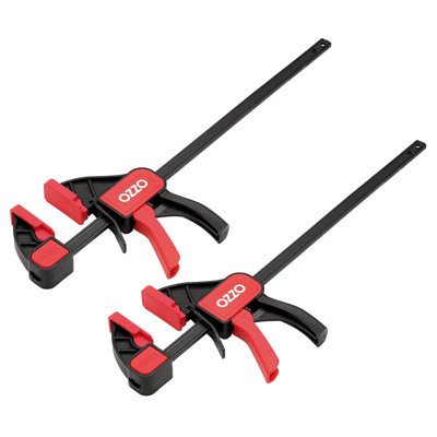 OZZO 300mm Dual Action Bar Clamp 2 Pack,Heavy Duty 65kg Quick Release Woodworking Clamp & Spreader
