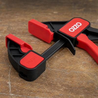 OZZO 300mm Dual Action Bar Clamp 2 Pack,Heavy Duty 65kg Quick Release Woodworking Clamp & Spreader