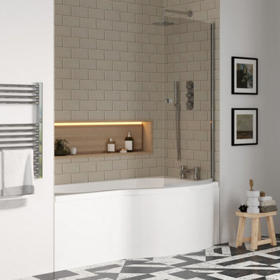 P Bath, Screen with Knob and Front Panel Set - Chrome