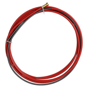 P.C. Liner Wire 1.0 - 1.2mm x 3M Welding Red Steel Plastic Coated MIG Torch