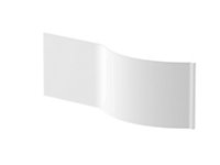 P Shape Curved Shower Bath Acrylic Front Panel - 1500mm - White - Balterley