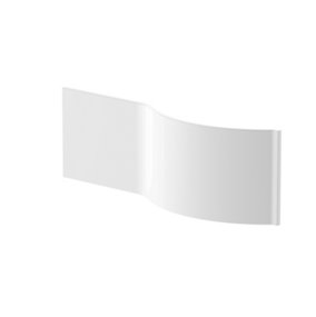 P Shape Curved Shower Bath Acrylic Front Panel - 1500mm - White - Balterley