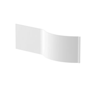 P Shape Curved Shower Bath Acrylic Front Panel - 1600mm - White - Balterley