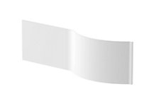 P Shape Curved Shower Bath Acrylic Front Panel - 1700mm - White - Balterley