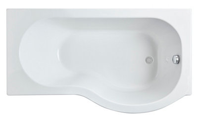 P Shape Right Hand Shower Bath Tub with Leg Set - 1500mm