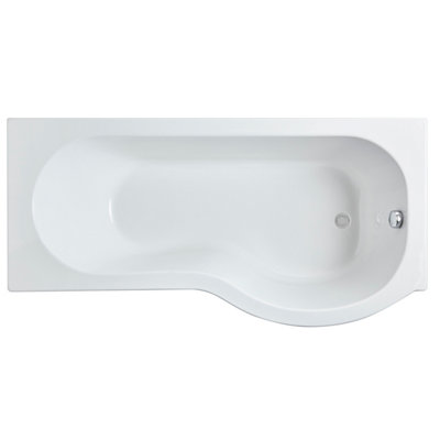 P Shape Right Hand Shower Bath Tub with Leg Set - 1700mm Price Comparisons | Compare The Build