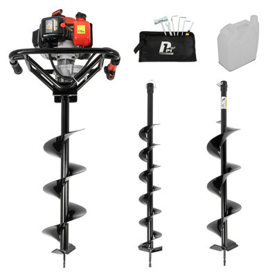 P1 Earth Auger Borer & Soil Post Hole Drill Kit Petrol Fence Tree ...