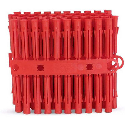 P2/100 Talon Plastic Fixing Wall Plugs Red 5.5x34mm 100 Pack