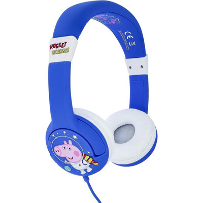 pa Pig Childrens/Kids Rocket George Pig On-Ear Headphones Blue/White (One Size)