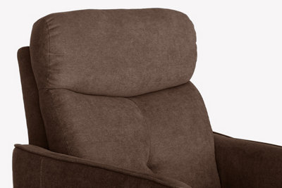 Pablo one seater brown fabric recliner sofa