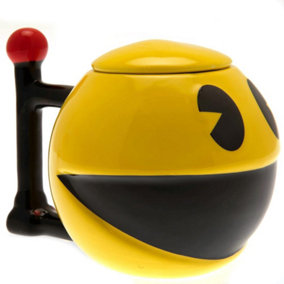 Pac-Man 3D Mug Yellow/Black (One Size)