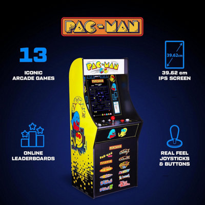 PAC-MAN Classic SE Arcade Game Machine 1.22 m Cabinet Arcade1Up 13 ...