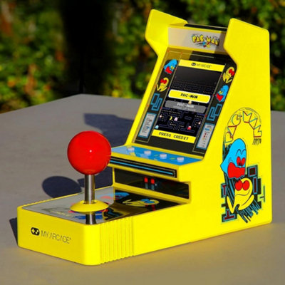 Pac-Man Handheld Retro Arcade Game Player with Built-In Joystick