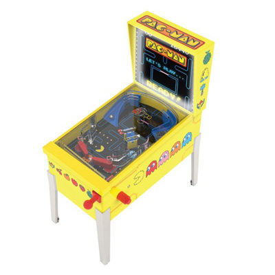 Pac-Man Mini Pinball Game Portable Classic Arcade with Lights & Sounds