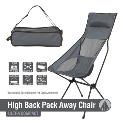 Pack Away Outdoor Chair with Carry Bag (Gray)