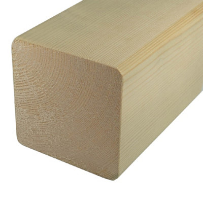 Pack of 1 - C24 Graded Smooth Planed Treated Timber Post 95x95mm - 4x4" - 1m