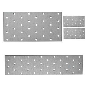 Pack of 1 - Heavy Duty Galvanised 2mm Thick Flat Jointing Mending Flat Metal Nail Plate 1200x100mm