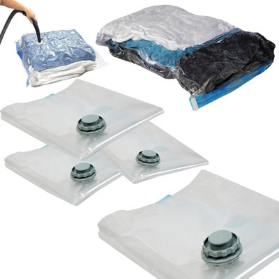 Pack Of 1 Large 74x130cm Reusable Vacuum Compression Zipper Storage ...