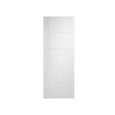Pack of 1 (Total 1 Unit) LPD Vancouver White Primed 5 Panel Door - 35mm ...