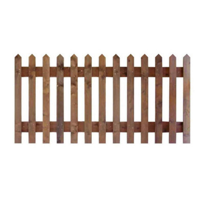 Pack of 1 (Total 1 Units) - 6' x 4' PicketCharm Point Top Picket Fence ...
