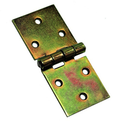Pack of 1 x 100 mm Backflap Hinge Galvanised, Steel Back Flap Hinges, Weather Resistant, Rust Corrosion Proof, Strap Hinges