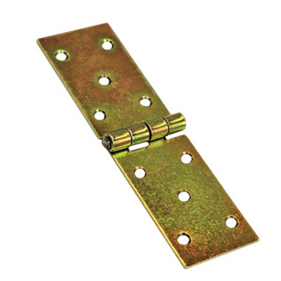 Pack of 1 x 150 mm Backflap Hinge Galvanised, Steel Back Flap Hinges, Weather Resistant, Rust Corrosion Proof, Strap Hinges