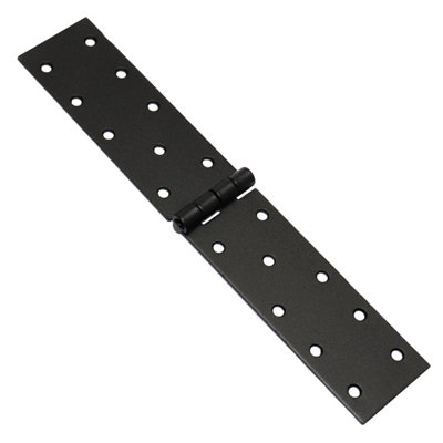 Pack of 1 x 250 Backflap Hinge Black, Steel Back Flap Hinges, Weather Resistant, Rust Proof Powder Coating, Strap Hinges