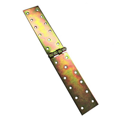 Pack of 1 x 300 mm Backflap Hinge Galvanised, Steel Back Flap Hinges, Weather Resistant, Rust Corrosion Proof, Strap Hinges